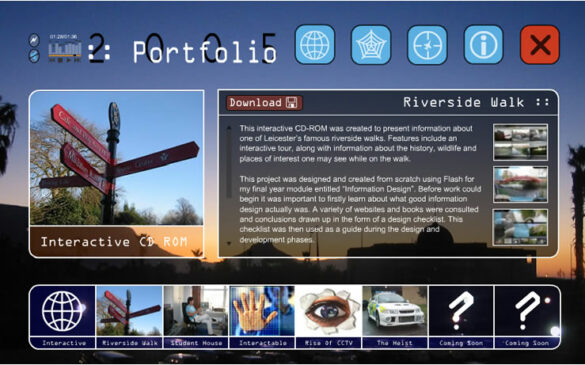 DJP Portfolio Project Page Screenshot